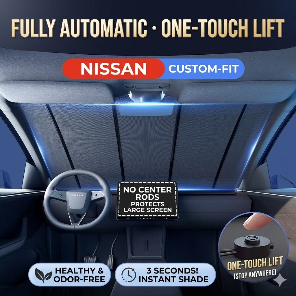 Car sunshade, electric sunshade, cooling, prevents interior sun damage and aging.