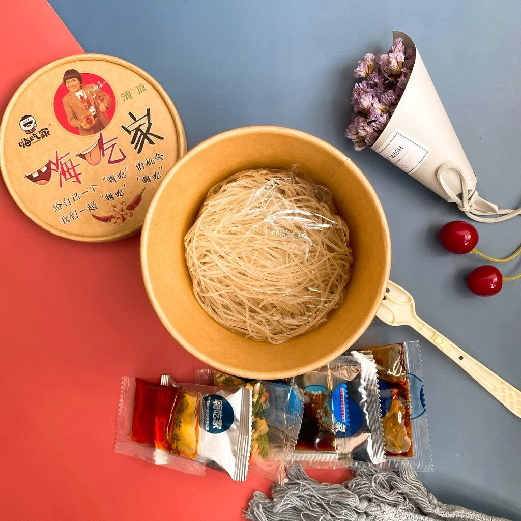 HAI CHI JIA Spicy & Sour Vermicelli(suan la fen) (6 Cups) 嗨吃家酸辣粉6桶装 6 x 143g