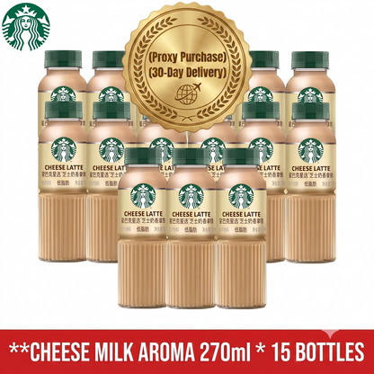 Starbucks Ready-to-Drink Bottled Coffee Series (Americano / Caffe Latte / Cheese Latte / Flat White) - Low Fat & Low Sugar, 15-Bottle Bulk Pack