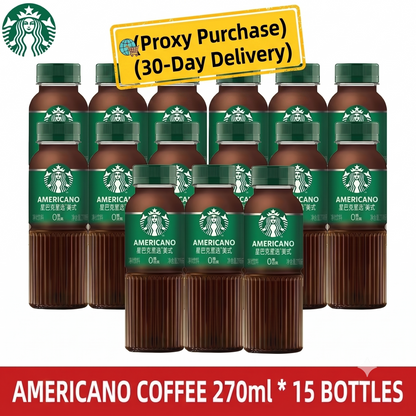 Starbucks Ready-to-Drink Bottled Coffee Series (Americano / Caffe Latte / Cheese Latte / Flat White) - Low Fat & Low Sugar, 15-Bottle Bulk Pack