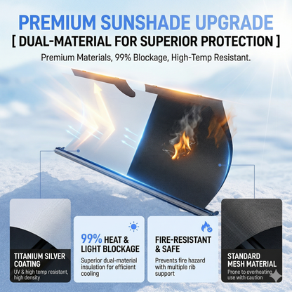 Car sunshade, electric sunshade, cooling, prevents interior sun damage and aging.